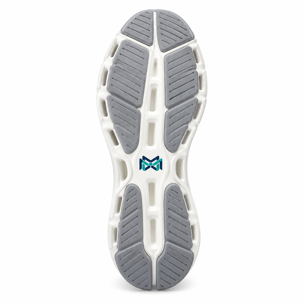 MM Deals Hub Light Gray & Ivory Lace-Up Sneakers