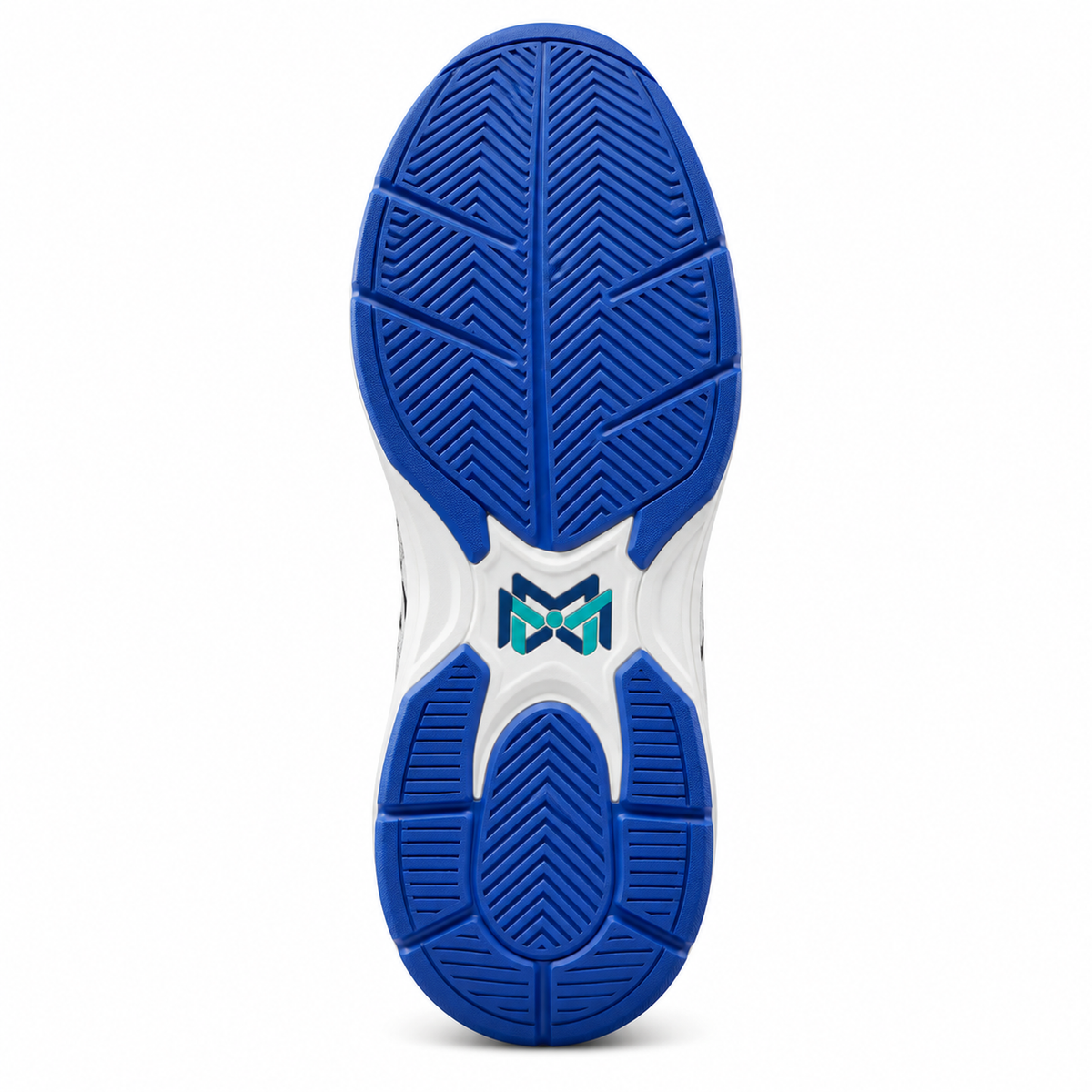 MM Deals Hub White & Royal Blue Mesh Lace-Up Sneakers