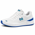 MM Deals Hub White & Royal Blue Mesh Lace-Up Sneakers